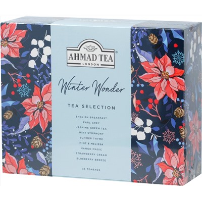 AHMAD TEA. Новый год. Ассорти Зимнее Чудо карт.упаковка, 36 пак.