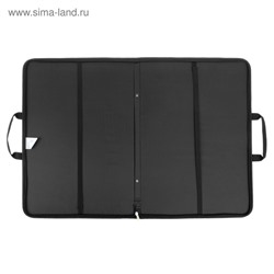 Папка для чертежей и рисунков А2, 640 х 450 х 30 мм, с ручками, текстильная, Estado, с карманом, чёрная