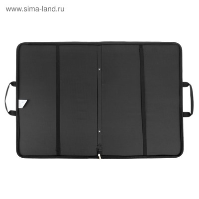 Папка для чертежей и рисунков А2, 640 х 450 х 30 мм, с ручками, текстильная, Estado, с карманом, чёрная