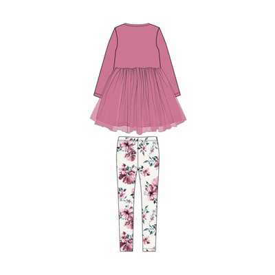 Комплект для девочки: платье, леггинсы