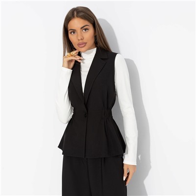 Жилет приталенный, Летнее наслаждение (черный)