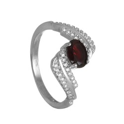 Кольцо с гранатом и фианитами ТФКН.790ГР1.80
