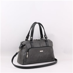 Сумка 130 македония серый+черный  ХИТ продаж