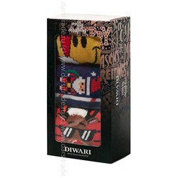 Носки комплект мужские "DiWaRi" New_Year Conte [3 пары короб] х/б