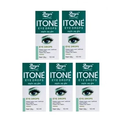 Набор Айтон: глазные капли (5 x 10 мл), Itone Eye Drops Set, произв. Dey's Medical