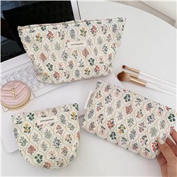 Japanese fresh capacious cosmetic bag, handheld storage bag to go out, small clutch bag, pencil case