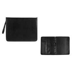 Пaпка деловая Calligrata "Люкс" искусственная кожа, для бумаг, для офиса, 360 х 260 х 30 мм, 6Д041, чёрная