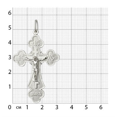 крест из серебра штампованный белый
