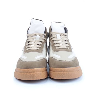 05-P47-1Z BEIGE Кроссовки женские зимние (натуральная кожа, шерсть)
