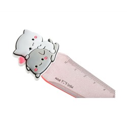 Линейка с топпером 12см MESHU "Cute kittens", пластиковая, европодвес