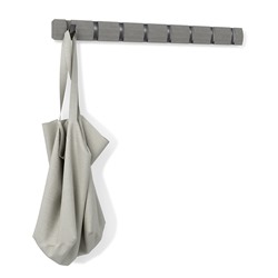 Вешалка настенная Flip, 81 см, 8 крючков, серая/олово