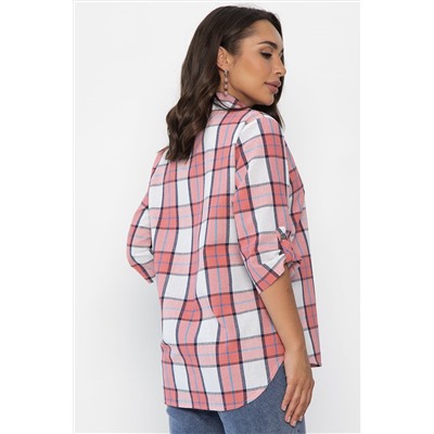 Рубашка Аланта (бело-розовая) Б14036-18М