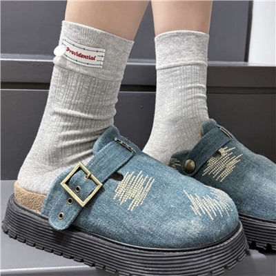 Decorations, colored cotton knee socks for leisure, Korean style