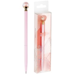 Ручка шариковая автоматическая MESHU "Pink pearl" синяя, 1,0мм