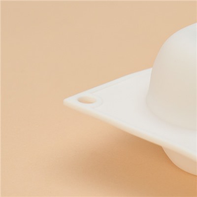 Форма для муссовых десертов и выпечки Доляна «Яблоко», силикон, 29×17×5.5 см, 6 ячеек (d=6 см), белая