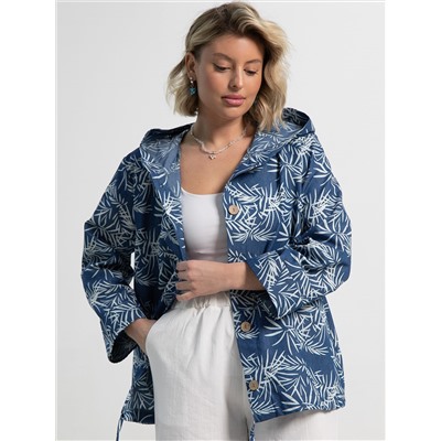 Пыльник Летний день (бело-синий) Б15182-8М