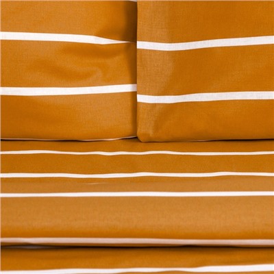 Постельное бельё Этель Евро Mustard stripes 200х217см, 220х240см, 70х70см-2 шт, 100% хлопок,поплин