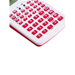 Калькулятор инженерный 10-разрядный, корпус белый, с розовыми кнопками