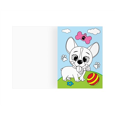 Раскраска с цв. фоном А4, 16 стр., ТРИ СОВЫ "Животные в стиле kawaii"