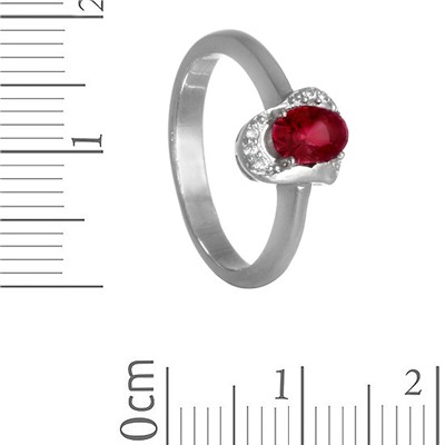 Кольцо 'Капля в сердце' с фианитами ТФКС.В17ФЦ3