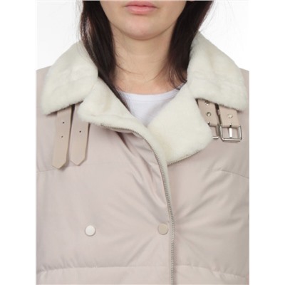 S24-236 BEIGE Куртка демисезонная женская (100 гр. холлофайбер)