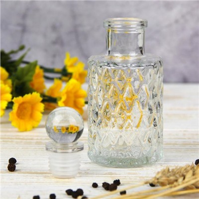 Банка для сыпучих Доляна «Холодок», 100 мл, 5×12 см, стекло, прозрачная