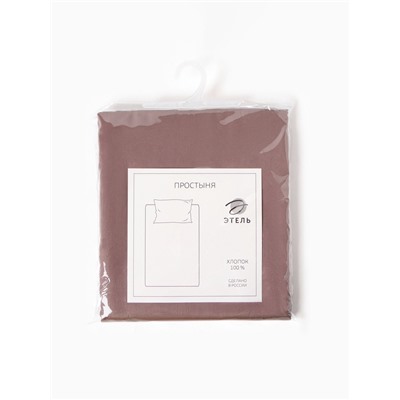 Простыня 1.5 спальная «Этель» Twilight Mauve, 150×215 см, хлопок 100%, мако-сатин