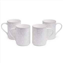 НАБОР КРУЖЕК LEFARD "GREY LACE" 4 ШТ. 400 МЛ