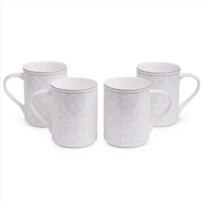 НАБОР КРУЖЕК LEFARD "GREY LACE" 4 ШТ. 400 МЛ