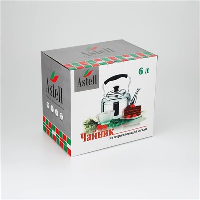 Чайник, 6 л, нержавеющая сталь