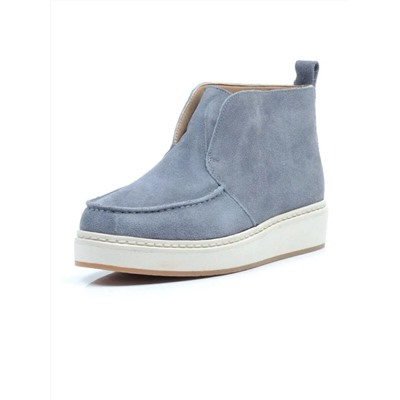 01-5173-6 GRAY/BLUE Ботинки демисезонные (натуральная замша, байка)