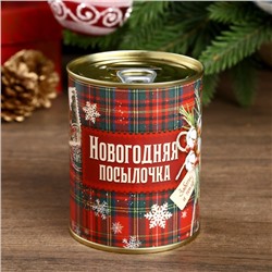 Копилка-банка металл "Новогодняя посылочка" 7,3х9,5 см