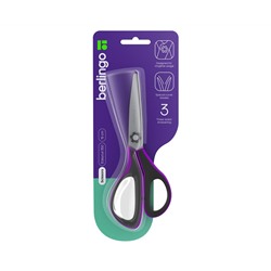 Ножницы Berlingo "Easycut 350", 15см, сиреневые, эргономичные ручки, мягкие вставки, европодвес