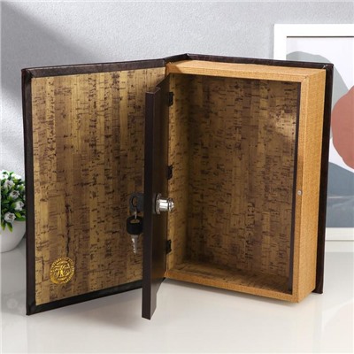 Шкатулка книга-сейф «Двуглавый орёл», искусственная кожа с тиснением, 30×21×7 см