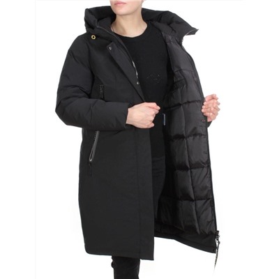 YR-961 BLACK Пальто зимнее женское АЛИСА (200 гр. холлофайбера)
