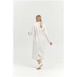 Пальто женское демисезонное 26102 (молочный/рубчик)