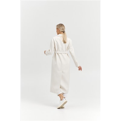 Пальто женское демисезонное 26102 (молочный/рубчик)