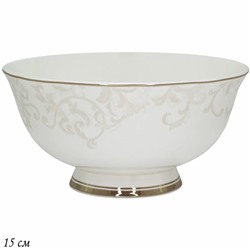 145-134 Салатник 15см. СЕРЫЙ ШЕЛК в под.уп.(х30)Костяной фарфор