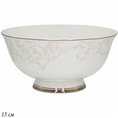 145-134 Салатник 15см. СЕРЫЙ ШЕЛК в под.уп.(х30)Костяной фарфор