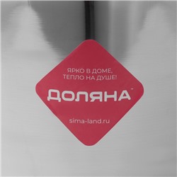 Ведро для льда Доляна, 4.5 л, 20.5×20.5 см, нержавеющая сталь, хромированное