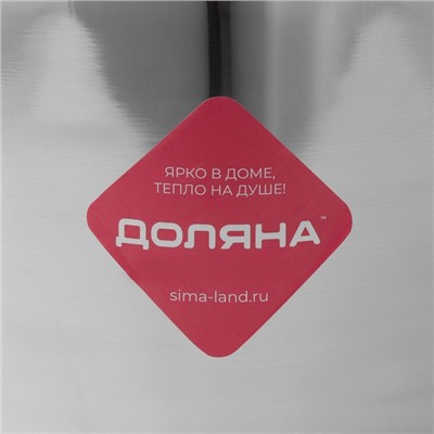 Ведро для льда Доляна, 4.5 л, 20.5×20.5 см, нержавеющая сталь, хромированное
