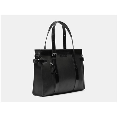 Черный кожаный мужской портфель из натуральной кожи «PF0024 Black»