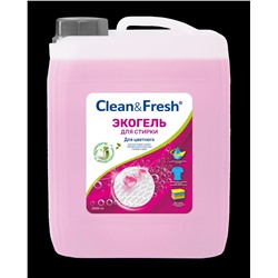 Гель для стирки цветных вещей Clean & Fresh 5л