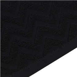 Полотенце махровое LoveLife Zig-Zag, 30х60 см, цвет чёрный, 100% хл, 450 гр/м2