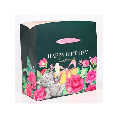 Пакет подарочный-коробка, 28×20×13 см Happy Birthday, упаковка, Me To You
