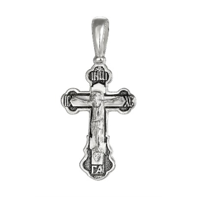 Крест из серебра литье частичное чернение