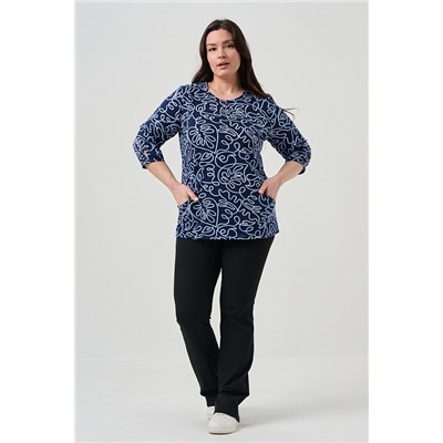 Женская блузка 21621 / синий