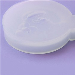 Молд для леденцов и шоколада «Дед Мороз, с Новым годом!», 6.2×6.7×1.3 см, силикон