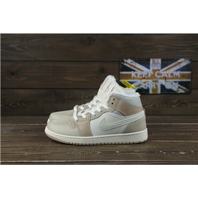 Зимние Air Jordan 1 High OG из натуральной кожи и замши
