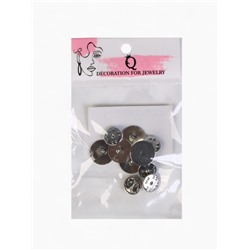 Основа для броши/значка (набор 5шт), площадка 1,5 см, цвет золото